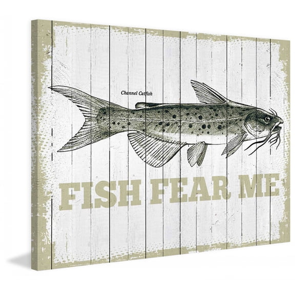 Marmont Hill Fish Fear Me by Saturday Evening Post Painting Print on Canvas