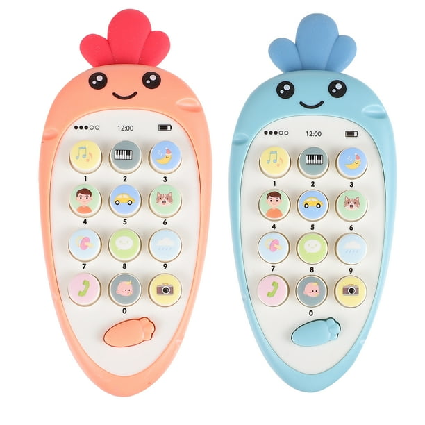 Juguete de teléfono celular de bebé de 2 piezas con música aprendizaje temprano juguetes educativos para niños pequeños