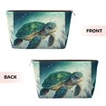 thumbnail image 2 of Picia Watercolor Turtle1 Printed Leather Travel Toiletry Bag,Cosmetic Organizer, Makeup Travel Bag, Durable Travel Pouch, Compact Toiletry Bag, Travel Accessories, 2 of 6