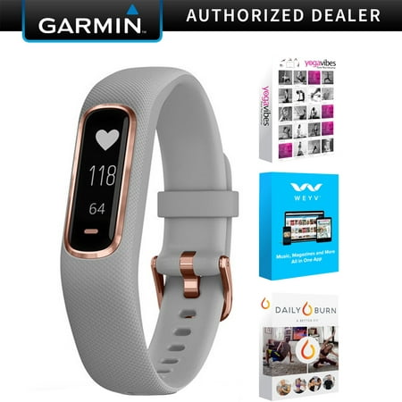 Garmin Vivosmart 4 Activity & Fitness Tracker Azure Gray S/M + Fitness Suite