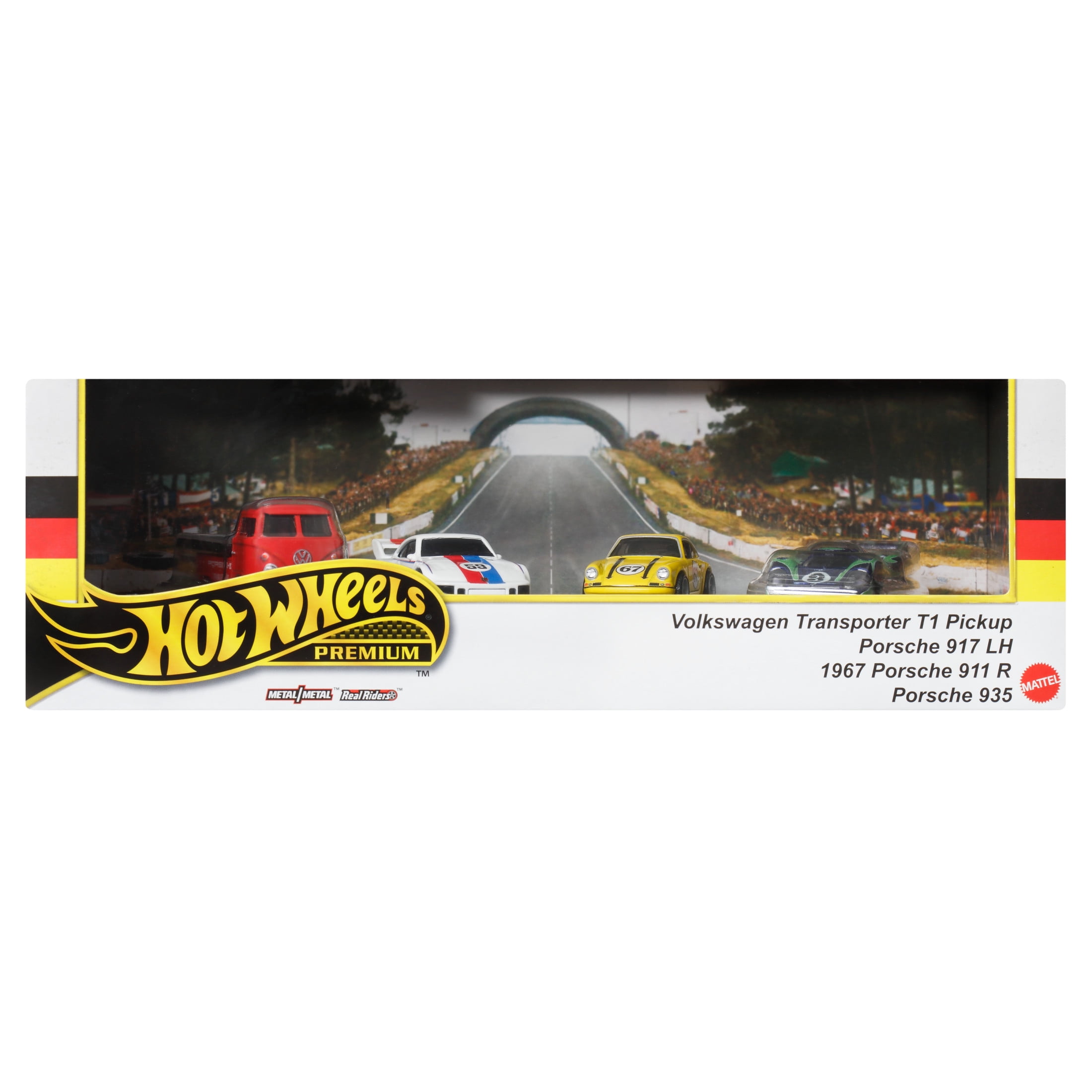 Hot Wheels Premium Collector Display Sets, 3 Cars & 1 Transporter