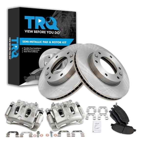 TRQ Front Brake Pad & Rotor Kit BKA36077 Fits Select 2007-2008 Hyundai Entourage , 2006-2014 Kia Sedona