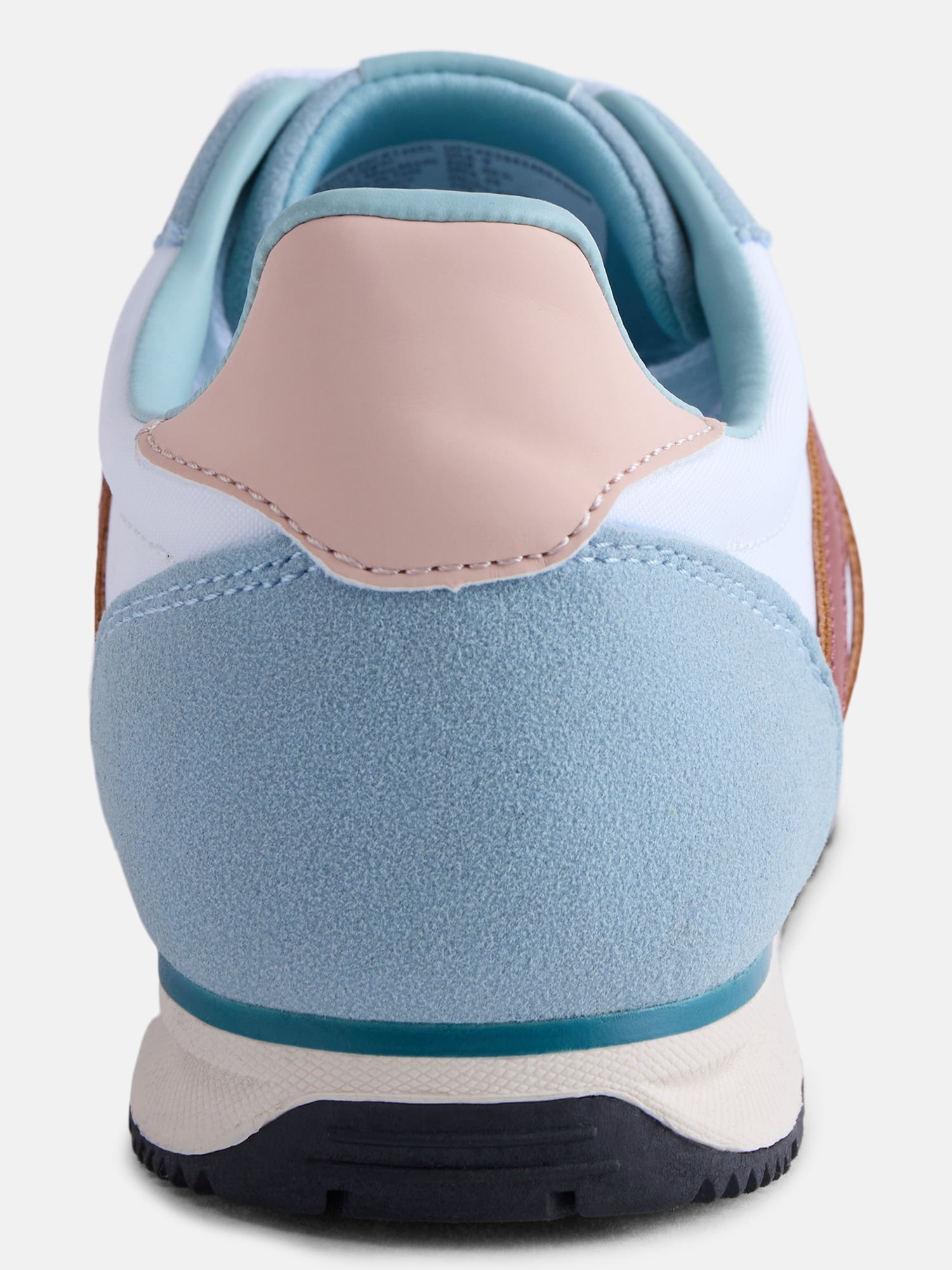 No Boundaries Women's Faux Leather and Suede Retro Inspired Lace Up Sneakers