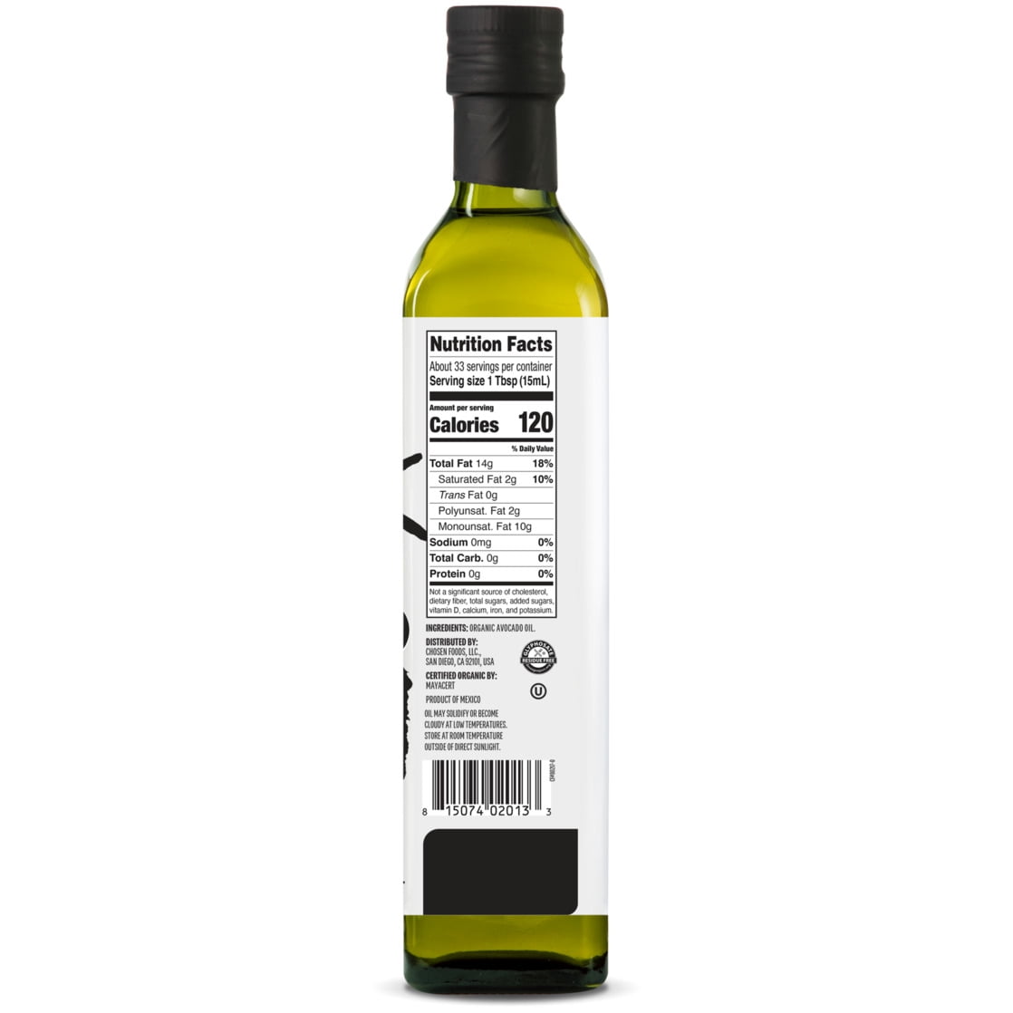 Chosen Foods 100% Pure Organic Avocado Oil 16.9 fl Oz