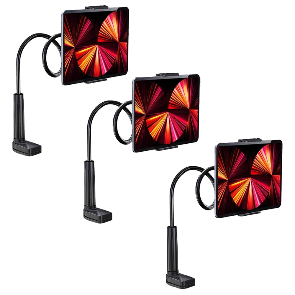 3-Pack Fenzer Gooseneck Tablet Holder Stand for Bed Desk Table Adjustable Flexible Arm Mount Clamp Compatible with iPad Air Mini |Galaxy Tabs | Fire | Switch | Phone or Other 4.7-10.5" Devices