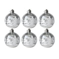 thumbnail image 2 of 6 unids / set de árbol de Navidad Decoración Nieve Artesanía Joya Atmósfera Colgante Colgantes de plástico Baubles Hollow Shatterpr 6cmn perfecl Bola de vacaciones, 2 of 7