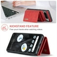 thumbnail image 2 of 2 in 1 Wallet Case for Google Pixel 9 Pro XL, Retro PU Leather Cell Phone Back Cover Magnetic Detachable with Wallet Credit Card Cash Holder Kickstand for Google Pixel 9 Pro XL, Red, 2 of 10