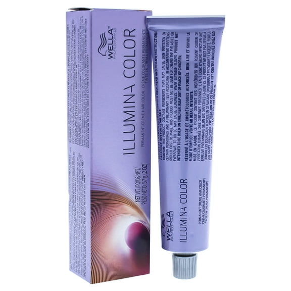 Illumina Color Permanent Creme Hair Color - 7 43 Medium Blonde-Red Gold by Wella for Unisex - 2 oz Hair Color