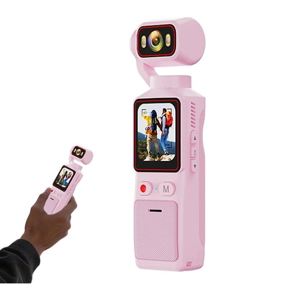 2K Action Vlogging Camera Handheld Pocket Cam with 180 Rotatable Lens WiFi