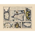 thumbnail image 3 of Ortelius 14x12 Black Modern Framed Museum Art Print Titled - Mediterranean - Ortelius 1587, 3 of 5