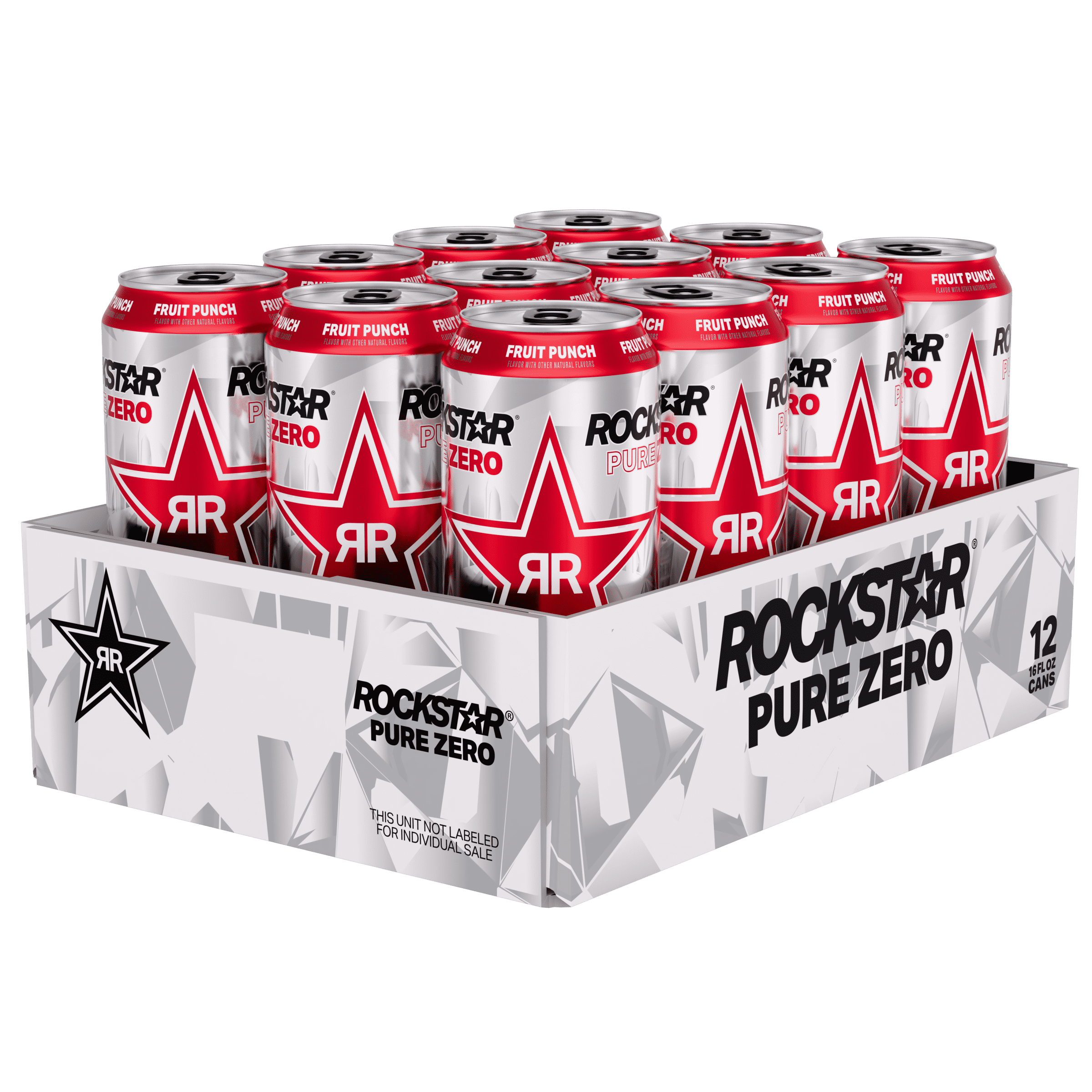 Rockstar, Energy Drink, 16 fl oz, Silver Ice pack of 12 - Walmart.com