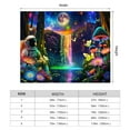 thumbnail image 5 of Lavish Cover 100% Polyester UV Reactive Astronaut Exploring Lunar Waterfall Tapestry, Machine Washable Wall Hanging for Home Decor/Room Decor/Party Decor, 70" x 118", 5 of 8