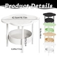 thumbnail image 3 of Souew 2-Tier Plastic Side Table, 16.5In Small End Table With Removable Tray, Compact Space Saving Nightstand, Easy Assemble For Living Room Bedroom Balcony Indoor Outdoor Use(Coffee), 3 of 5