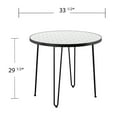thumbnail image 3 of SEI Furniture Watkindale Stainless Steel Outdoor Bistro Table in White/Black, 3 of 4
