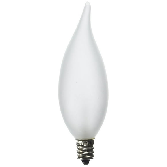 G E LIGHTING 66105 Bent Tip Light Bulb, 25W, Frosted, 2-Pack