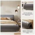 thumbnail image 5 of Amolife King Size Fabric Upholstered Platform Bed Frame, Curved Adjustable Headboard, Grey, 5 of 6