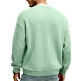 thumbnail image 5 of Havenx Mens Long Sleeve Shirts Waffle Round V Neck Sweaters Textured Solid Color Tee Shirts Relaxed Fit Lightweight Thermal Pullovers Top,Light Green 2XL, 5 of 5