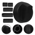 thumbnail image 3 of KAKOWELY Bouton de Commande compatible Universel Noir Remplacement avec 5 Adaptateurs pour Four Cuisinière et Cuisinière Polyvalent et Grand Application pour Divers Modèles, 3 of 5