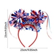 thumbnail image 2 of 4th of July Headbands Patriotic Head Boppers, Red White Blue Sequin Independence Day Hairband, Memorial Day Hair Patriotic Themed Party Headwear for Women Men Kids, 2 of 5