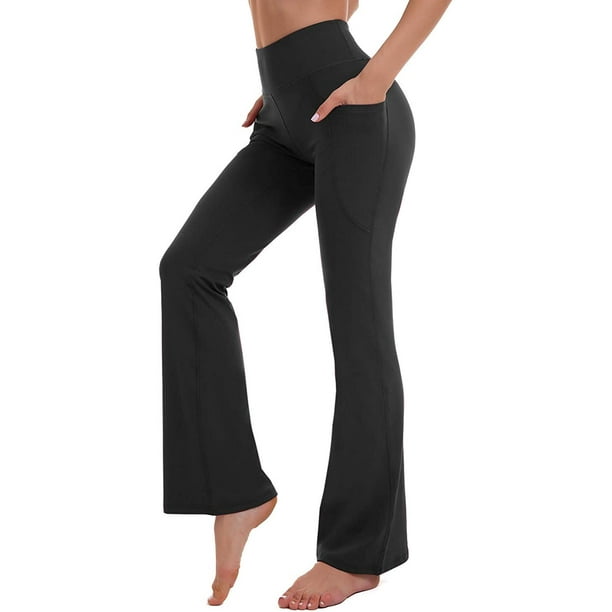 Bootcut Yoga Pants for Women Pockets High Waist Bootleg Work Pants Wide Leg  Sweatpants Flare Leggings