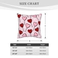 thumbnail image 4 of DouZhe Velvet Decorative Throw Pillow Covers Set of 2, Soft Square Cushion Cover with Invisible Zipper Red Pink lollipop Hearts Printing, 20"x20", 4 of 7
