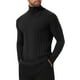 thumbnail image 4 of Suéteres de cuello alto para hombres INSPIRE CHIC, suéteres de punto cálidos de color sólido, suéteres de pullover negros S, 4 of 6
