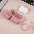 thumbnail image 6 of iPhone CAAPR-FURB-RG Furbulous Collection 3 in 1 Thick Silicone TPU Case with Fur Ball Ornament Key Chain & Strap for Airpods Pro - Rose Gold Glitter, 6 of 8