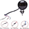 thumbnail image 3 of Luces traseras de motocicleta de 12 V, luz de freno LED negra para bicicleta de calle, Chopper, Bobber, Cafe Racer, Cruiser Custom., 3 of 4
