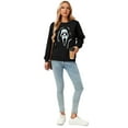 thumbnail image 7 of Cogild Spooky Scream Face Halloween Festival Sweatshirt for Womens Cozy Hollwenns Graphic Pullover Sweatershirts for Womens, 7 of 7