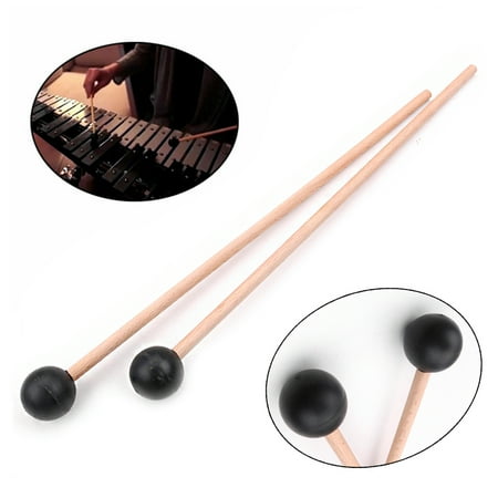 1 Pair Professional Xylophone Marimba Mallet Drumsticks Percussion Parts Length 365mm