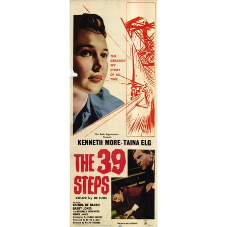 The 39 Steps POSTER (14x36) (1960) (Insert Style A)