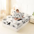 thumbnail image 4 of Manfei Cartoon Halloween Twin Fitted Sheet,Thanksgiving Print Bedding,2 Pieces,1 Fitted Sheet and 1 Pillowcase, 4 of 6