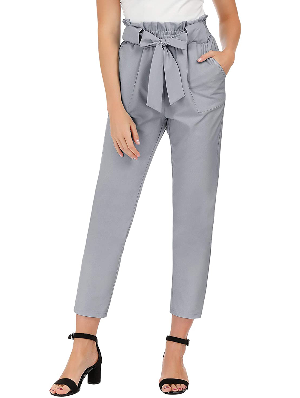 paper bag slim pants