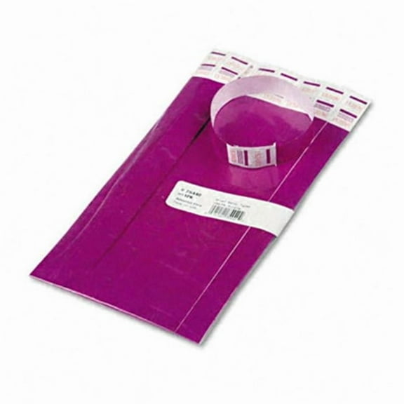 Advantus Crowd Management Wristbands Sequentially Numbered Purple 100 per Pack