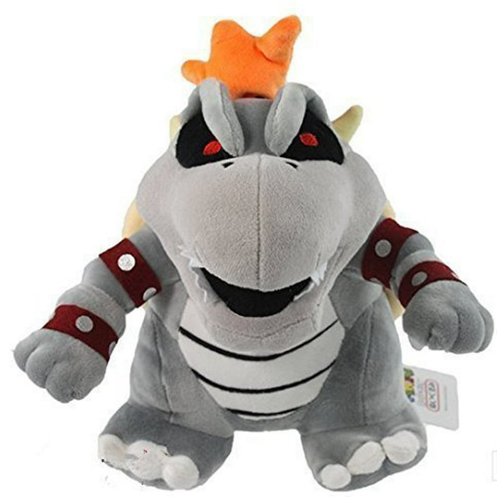 Generic Plush 10" Bowser Soft Stuffed Plush Toy Grey King Bowser Koopa