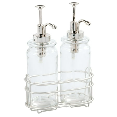 - Better Homes & Gardens Glass Double Soap & Lotion Dispenser Pump Set, 3 Piece