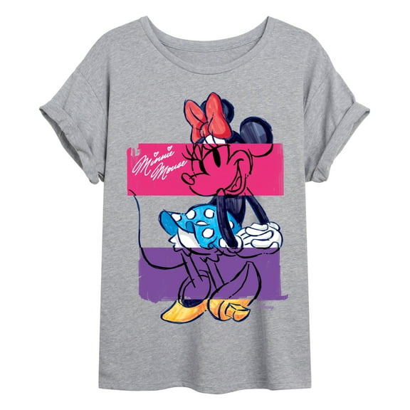 Disney - Minnie Sketch Oversized - Womens Oversized Graphic T-Shirt