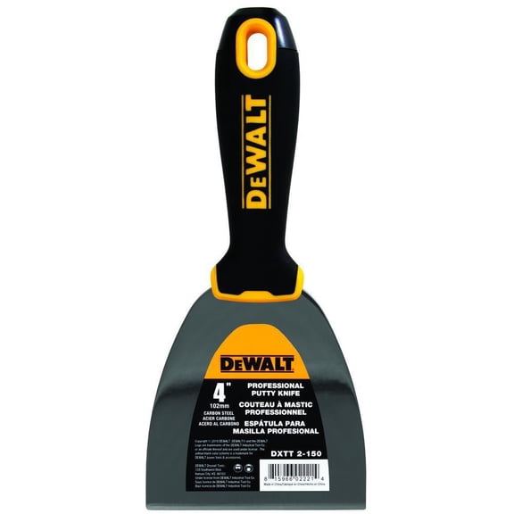 DEWALT 4" Putty Knife | Stainless Steel w/Soft Grip Handle | DXTT-2-140
