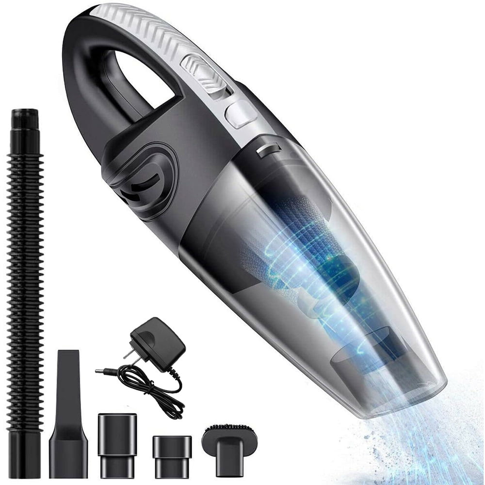 HHSUC Handheld Vacuum Cleaner Cordless,Portable Car Vacuum Light Weight Mini Vacuum Rechargeable,Strong Suction Wet & Dry Vacuum Cleaner Dust Buster for Home,Car Cleaning（Black+Golden） 