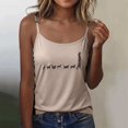 thumbnail image 1 of WEIWEN Cat Control Ladies Tank Tops for Women Adjustable Spaghetti Strap Tank Top Summer Sleeveless Cami Shirts Workout Camisoles tx03-Khaki, S, 1 of 3