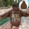 thumbnail image 2 of Women's 2025 Oversized Hoodies Sweatshirt Long Sleeve Going Out Tops Trendy Casual Fall Fashion Outfits Winter Warm Sweatshirt Oversized Hoodie(Color:Brown,Size:XL), 2 of 5