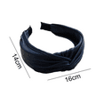 thumbnail image 2 of Diademas para mujer, antideslizantes, a la moda, hechas con tela antideslizante única, diadema anudada de cuero de larga duración, 2 of 5