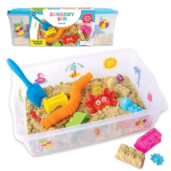 Creativity for Kids Sensory Bin: Beach, Sensory Toys - Toddler Toys and Crafts for Boys and Girls Ages 3