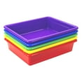 thumbnail image 4 of Storex Flat Storage Tray, Letter Size, 10 x 13 x 3 Inches, Assorted Colors, 5-Pack, 4 of 8