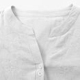 thumbnail image 5 of IYYVV Boho Embroidered Tops for Women 3/4 Sleeve Length Peasant Shirts Plus Size Summer Dressy Casual Blouses 2026 White L, 5 of 7