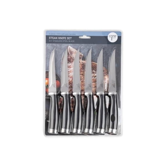 Core Kitchen 6012620 Core Kitchen Stainless Steel Steak Knife Set - 6 Piece