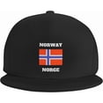 thumbnail image 3 of Men Women Adjustable Baseball Caps, Norges Norway Flag Unisex Plain Hats Vintage Trucker Dad Cap Black, 3 of 9