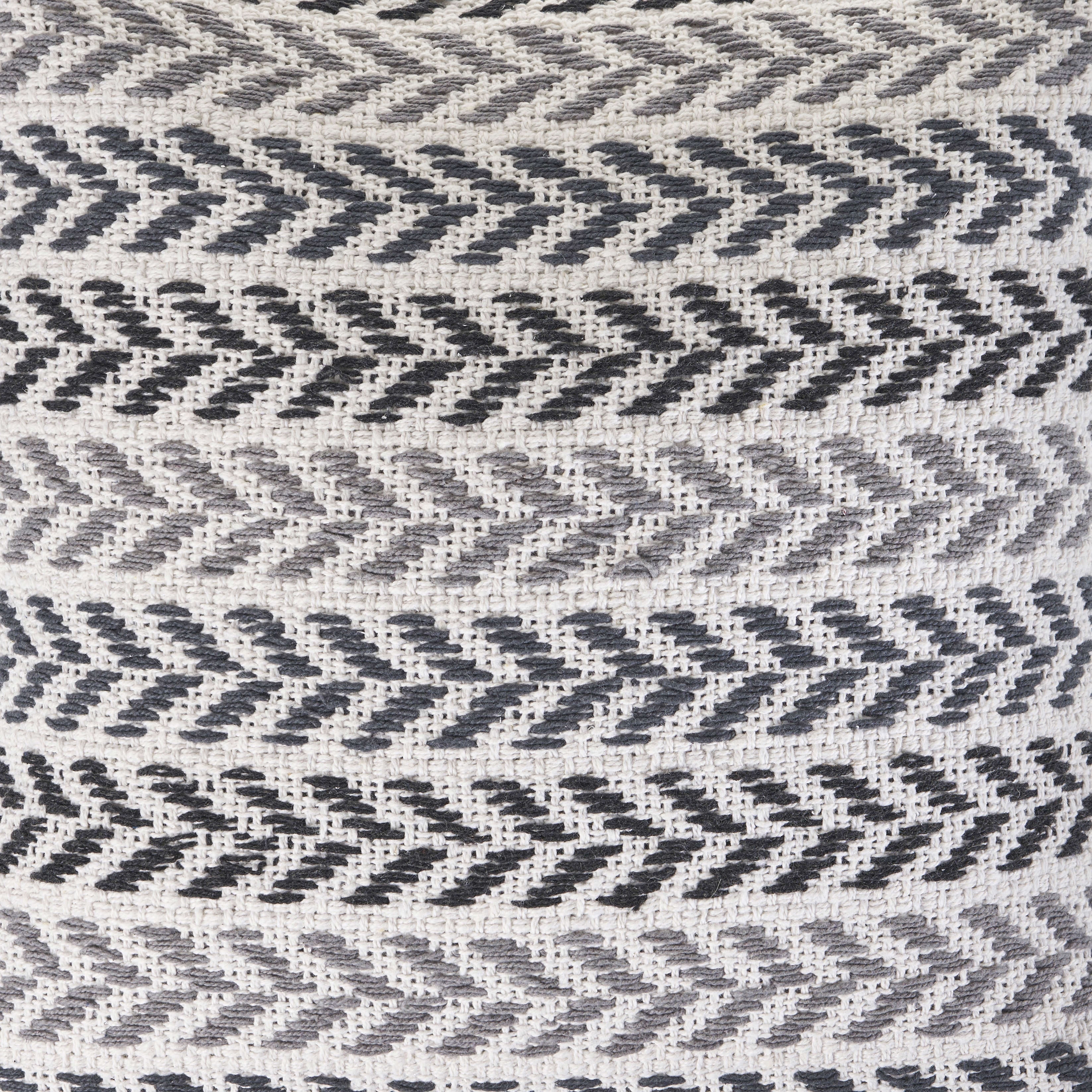 Harlow Hill Ariya Gray/Black Chevron Cotton Adult Decorative Throw Pillow, 18" x 18"