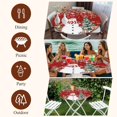 thumbnail image 7 of Red Christmas Round Tablecloth, Fitted Table Cover with Elastic for 45"-54" Round Tables, Snowman Xmas Tree Poinsettia Eucalyptus Table Cloth Outdoor Indoor Dinning Party Waterproof Tablecloths, 7 of 7