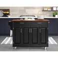 thumbnail image 5 of Homestyles Create-a-Cart Solid Wood Kitchen Cart in Black with Cherry Wood Top, 5 of 12